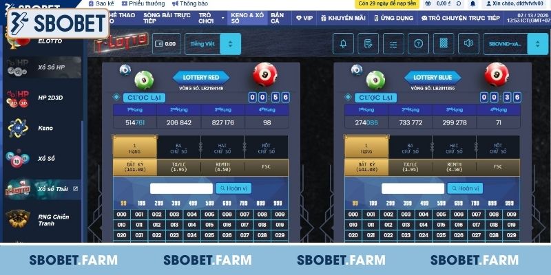 Các trò chơi xổ số đáng tham gia tại SBOBET